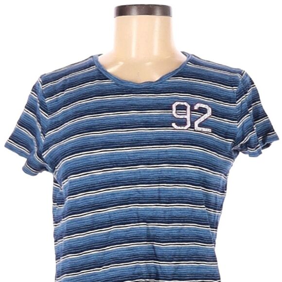 Abercrombie Vintage Striped Short Sleeve Tee Blue - Picture 2 of 6